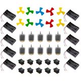 Motor Pervane Set 10 Lu (Motor Pervane 2Li Pil Yuvası (Pil Kutusu) On-Off Anahtar)