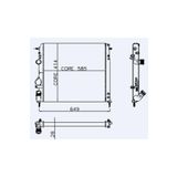 Motor Radyator Megane 1,4 / 1,6 / 2,0 Mekanık Klımalı (2 Sıra Al+pl) (585x414,5x28)