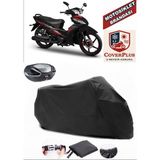 Motoran Orca 100 Branda Siyah Arka Çanta Uyumlu(Topcase) Motosiket Brandası Motor Örtüsü Çadır Su Geçirmez Motosiklet Kılıfı Motor Brandası,lastikli,taşıma Torbalı