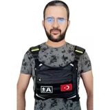 Motorcu Göğüs Çantası Reflektörlü Su Geçirmez Kan Grubu A+