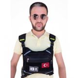 Motorcu Göğüs Çantası Reflektörlü Su Geçirmez Kan Grubu B+
