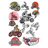 Motorcu Ve Motor Sitcker Set 15 Parça Telefon, Tablet, Defter, Laptop Sticker