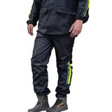 Motorcu Yağmurluk Takımı, %100 Su Geçirmez PVC, Cepli, Reflektörlü, Fermuarlı, Siyah (L) L