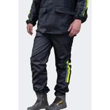 Motorcu Yağmurluk Takımı, %100 Su Geçirmez PVC, Cepli, Reflektörlü, Fermuarlı, Siyah (M) M