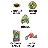 Motorlu Tırpan 4 Lü Başlık Seti Ve Tien Tırpan Misinası