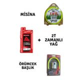 Motorlu Tırpan Seti Misina-Örümcek Başlık-Yağ