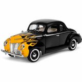 MOTORMAX 1:18 1940 Ford Deluxe Model Araba, Koleksiyonluk Diecast Klasik Amerikan Araç, Detaylı Metal Oyuncak ve Sergileme Arabası MM-73108 (SİYAH)