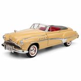 MOTORMAX 1:18 1949 Buick Roadmaster Model Araba, Koleksiyonluk Diecast Klasik Amerikan Araç Modeli, Detaylı Metal Oyuncak ve Sergileme Arabası MM-73116 (metalik sarı)