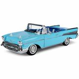 MOTORMAX 1:18 1957 Chevy Bel Air Convertible Model Araba, Koleksiyonluk Diecast Klasik Amerikan Cabrio Araç Modeli, Detaylı Metal Oyuncak ve Sergileme Arabası MM-73175