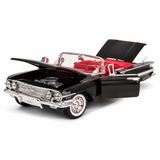 MOTORMAX 1:18 1960 Chevy Impala Model Araba, Koleksiyonluk Diecast Klasik Amerikan Araç Modeli, Detaylı Metal Oyuncak ve Sergileme Arabası MM-73110 (SİYAH)