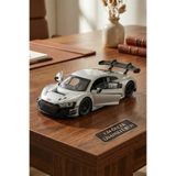 Motormax 1:24 Audi R8 LMS GT3 Diecast Model Araba Lisanslı - Gümüş Gri Metal Koleksiyonluk Oyuncak