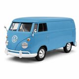 MOTORMAX 1:24 Volkswagen Type 2 T1 Delivery Van Model Araba, Koleksiyonluk Diecast Klasik VW Minibüs, Detaylı Metal Oyuncak ve Sergileme Arabası MM-79342 (MAVİ)