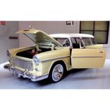 MotorMax 1955 Chevrolet Bel Air Nomad 1/24 Krem Model Araba