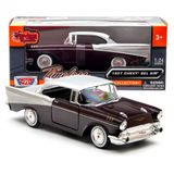 Motormax 1957 Chevrolet Belair 1:24 Ölçek Diecast Model Araba Bordo
