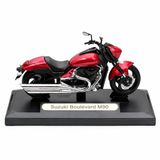 MOTORMAX Kutulu 1:18 Süper Model Motosiklet, Koleksiyonluk Diecast Motorsiklet Modeli, Detaylı Oyuncak ve Sergileme Motoru MM-76205D (KIRMIZI-SİYAH)