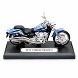 MOTORMAX Kutulu 1:18 Süper Model Motosiklet, Koleksiyonluk Diecast Motorsiklet Modeli, Detaylı Oyuncak ve Sergileme Motoru MM-76205D (METALİK MAVİ)