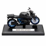 MOTORMAX Kutulu 1:18 Süper Model Motosiklet, Koleksiyonluk Diecast Motorsiklet Modeli, Detaylı Oyuncak ve Sergileme Motoru MM-76205D (SİYAH-MAVİ)