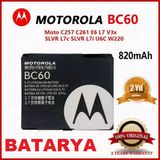 Motorola 820Mah Bc60 Bc 60 Batarya Pil C257 C261 E6 L7 V3x Slvr L7c Slvr L7i U6c W22 Ceptelb019254