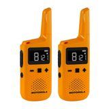 Motorola Solutions – T72 sarı, telsiz cihazı, 2 birim, PMR446, IP54, menzil 8 km, 24 saate kadar çalışma süresi, sarı renk, kompakt ve hafif