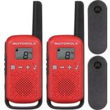 Motorola Tlkr-T42 4 Km Kırmızı Pmr El Telsizi 2 Li Paket 8 Kanal Ekranlı Telsiz