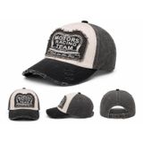 Motors Racing Team Logolu Eskitme Trucker Şapka, Vintage Tasarım, Siyah ve Krem Rengi, Ayarlanabilir Kemer Tokası