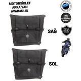 MOTORSİKLET ARKA YAN AVADANLIK ÇANTALARI (Siyah)