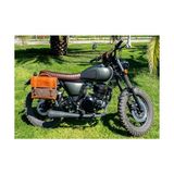 Motorsiklet Çantası, Motorsiklet Yan Çantası, Deri Çanta, Geçme Kilit Aksesuarlı (Kahverengi) - 0 - 3 Yaş - 0 - Siyah