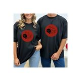 Motorsiklet Kaskı Sevgili Kombin Çiftler İçin TEKLİ Set Oversize Unisex T-shirt tshrt28sb