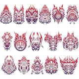 Motorsiklet Motorları Alevli Sticker Set 17 Parça Telefon, Tablet, Defter, Laptop Sticker