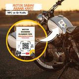 Motorsiklet Sahibini Ara Kartı - Akıllı Araç - Motor Etiketi (Kartı) -Qr Kod ve Nfc Özellikli - Motor Sahibini Arama Kartı -Tüm Telefonlar ile Uyumlu