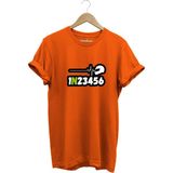 Motorsiklet Vites Geçişleri ve Kask Kalp Ritmi %100 Pamuk Regular Fit T-Shirt - 2XL - Turuncu
