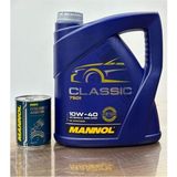 Motorx 202510W40 Mannol Classic Yüksek Performanslı 4l Motor Yağı ve Molibden Additive 300ML Ses Giderici Katkısı