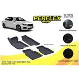 Motorx 3D Havuzlu Paspas Fiat Egea Sedan 2016+ Uyumlu | Kaymaz Tabanlı | Sabitleme Klipsli | Yükseltilmiş Bariyerli | Kokusuz - Siyah