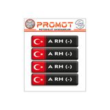 MOTOSEPETİM Kan Grubu Kask Set Sticker Etiket Motor Bisiklet Araba 002