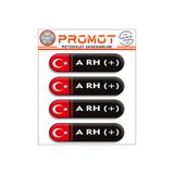 MOTOSEPETİM Kan Grubu Kask Set Sticker Etiket Motor Bisiklet Araba 017