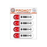 MOTOSEPETİM Kan Grubu Kask Set Sticker Etiket Motor Bisiklet Araba 031