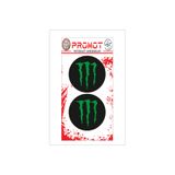 MOTOSEPETİM MONSTER 3D KABARTMALI DAMLA LOGO STİCKER 5cm 03