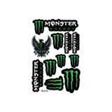 MOTOSEPETİM MONSTER ENERGY TASARIMLI EKİPMAN KASK MOTORSİKLET STİCKER SETİ 02