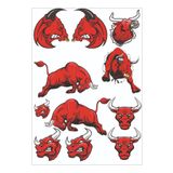 MOTOSEPETİM MOTOSİKLET BOĞA BULLS KASK GRENAJ STİCKER ETİKET BOĞA BULLS KARIŞIK MARKA SPONSOR KAPLAMA