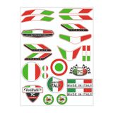 MOTOSEPETİM MOTOSİKLET ITALY KASK GRENAJ STİCKER ETİKET LİMİTED EDİTİON KARIŞIK MARKA SPONSOR KAPLAMA
