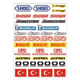 MOTOSEPETİM MOTOSİKLET KASK GRENAJ STİCKER ÇOKLU MARKA SPONSOR ETİKET SET MD:2