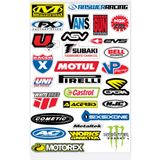 MOTOSEPETİM MOTOSİKLET KASK GRENAJ STİCKER ÇOKLU MARKA SPONSOR ETİKET SET MD:7