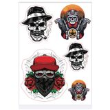 MOTOSEPETİM MOTOSİKLET KURU KAFA SKULL KASK GRENAJ STİCKER ETİKET KARIŞIK MARKA SPONSOR KAPLAMA