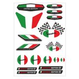 MOTOSEPETİM MOTOSİKLET VESPA KASK GRENAJ STİCKER ETİKET VESPA İTALY KARIŞIK MARKA SPONSOR KAPLAMA 3