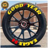Motosiklet & Araç Goodyear 3d Oto Lastik Jant Yazısı Şerit Sticker Arma Oto Sticker 4 Adet 2.5 Cm