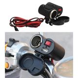 Motosiklet Atv Elektrikli Bisiklet Jetski 12-45V Çakmaklık/USB Şarj Soketi Su Geçirmez Gidon Montaj Çok Fonksiyonlu USB Şarj Cihazı