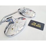 Motosiklet Ayna Kartallı Nikel - 10Mm Diş Ebatı Chopper