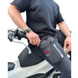 Motosiklet Bacak ve Bel Çantası, Suya dayanıklı Ayarlanabilir Kemerli, Siyah,unisex motorcu çantası