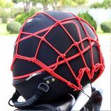 Motosiklet Bisiklet Bağlama Filesi Kask Eşya Kancalı Bagaj Tutucu Elastik Halat Lastiği - Kırmızı