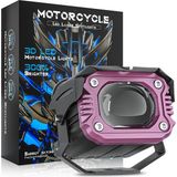 Motosiklet Çakar Modlu Lazer LED Sis Farı 2 Adet Çift Renk Beyaz Sarı Ultra Güçlü Sis Farı